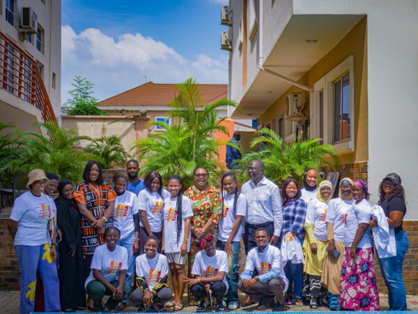 Young advocates and facilitators from the Vibrant Young Voices Youth Advisory Group during an advocacy workshop